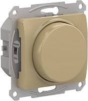 Светорегулятор поворотно-нажимной без рамки Systeme Electric Glossa 5-315Вт титан картинка